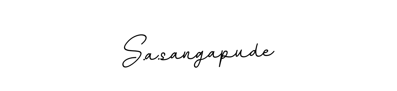 BallpointsItalic-DORy9 is a professional signature style that is perfect for those who want to add a touch of class to their signature. It is also a great choice for those who want to make their signature more unique. Get S.a.sangapude name to fancy signature for free. S.a.sangapude signature style 11 images and pictures png