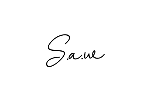 Design your own signature with our free online signature maker. With this signature software, you can create a handwritten (BallpointsItalic-DORy9) signature for name S.a.w. S.a.w signature style 11 images and pictures png