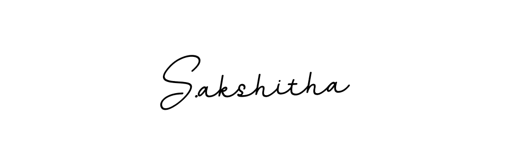 Make a beautiful signature design for name S.akshitha. With this signature (BallpointsItalic-DORy9) style, you can create a handwritten signature for free. S.akshitha signature style 11 images and pictures png