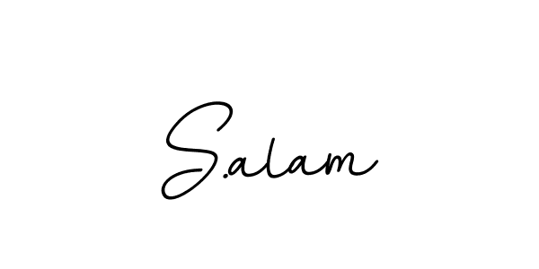Design your own signature with our free online signature maker. With this signature software, you can create a handwritten (BallpointsItalic-DORy9) signature for name S.alam. S.alam signature style 11 images and pictures png