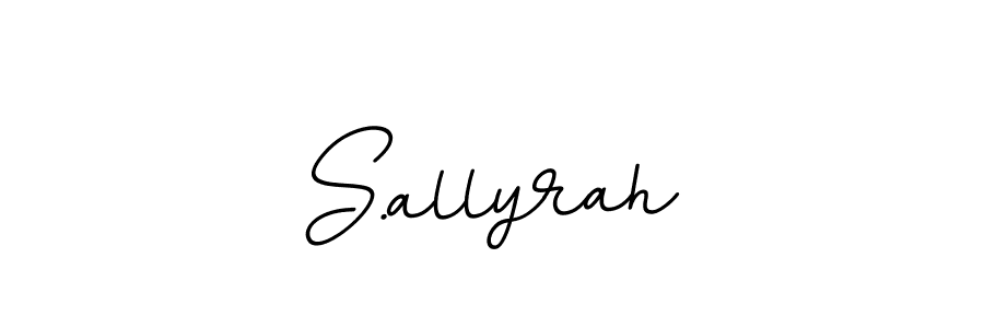 Use a signature maker to create a handwritten signature online. With this signature software, you can design (BallpointsItalic-DORy9) your own signature for name S.allyrah. S.allyrah signature style 11 images and pictures png