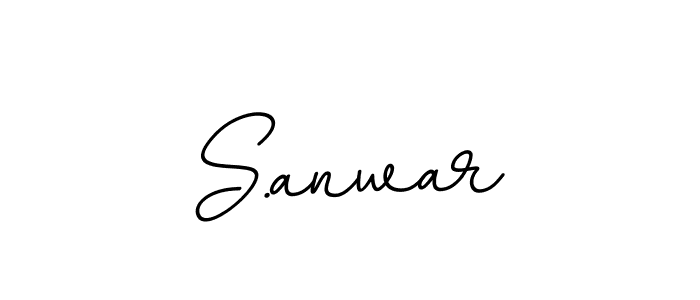 Create a beautiful signature design for name S.anwar. With this signature (BallpointsItalic-DORy9) fonts, you can make a handwritten signature for free. S.anwar signature style 11 images and pictures png