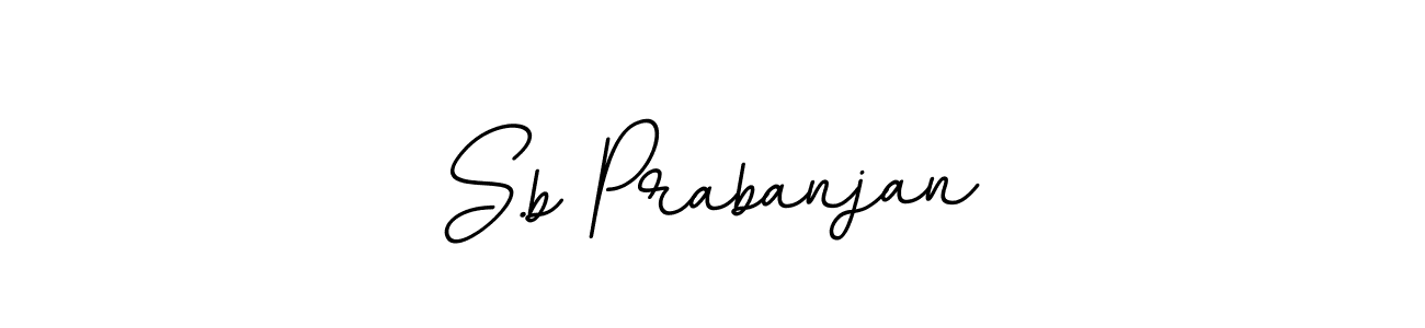 Make a beautiful signature design for name S.b Prabanjan. With this signature (BallpointsItalic-DORy9) style, you can create a handwritten signature for free. S.b Prabanjan signature style 11 images and pictures png