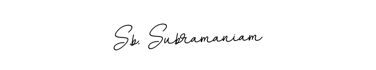 How to make S.b. Subramaniam name signature. Use BallpointsItalic-DORy9 style for creating short signs online. This is the latest handwritten sign. S.b. Subramaniam signature style 11 images and pictures png