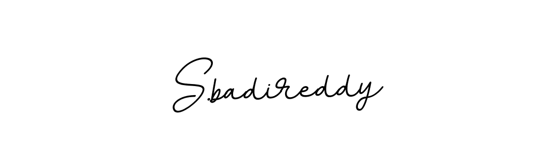 Make a beautiful signature design for name S.badireddy. With this signature (BallpointsItalic-DORy9) style, you can create a handwritten signature for free. S.badireddy signature style 11 images and pictures png