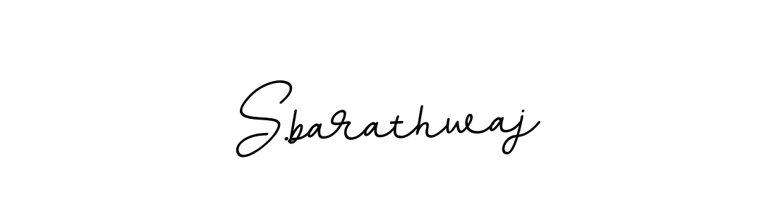 How to make S.barathwaj name signature. Use BallpointsItalic-DORy9 style for creating short signs online. This is the latest handwritten sign. S.barathwaj signature style 11 images and pictures png