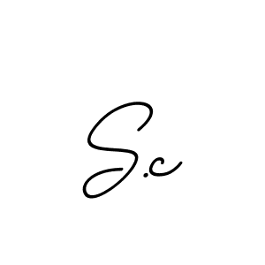 You should practise on your own different ways (BallpointsItalic-DORy9) to write your name (S.c) in signature. don't let someone else do it for you. S.c signature style 11 images and pictures png