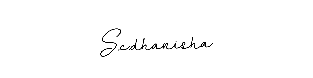 How to make S.c.dhanisha name signature. Use BallpointsItalic-DORy9 style for creating short signs online. This is the latest handwritten sign. S.c.dhanisha signature style 11 images and pictures png