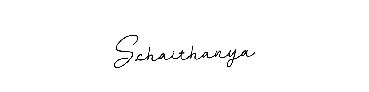 Make a beautiful signature design for name S.chaithanya. With this signature (BallpointsItalic-DORy9) style, you can create a handwritten signature for free. S.chaithanya signature style 11 images and pictures png