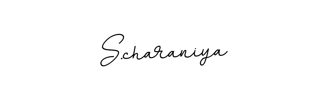 You should practise on your own different ways (BallpointsItalic-DORy9) to write your name (S.charaniya) in signature. don't let someone else do it for you. S.charaniya signature style 11 images and pictures png