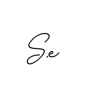 How to make S.e name signature. Use BallpointsItalic-DORy9 style for creating short signs online. This is the latest handwritten sign. S.e signature style 11 images and pictures png