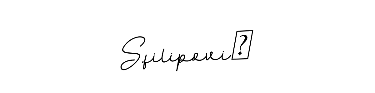 How to make S.filipović name signature. Use BallpointsItalic-DORy9 style for creating short signs online. This is the latest handwritten sign. S.filipović signature style 11 images and pictures png