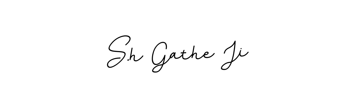 Use a signature maker to create a handwritten signature online. With this signature software, you can design (BallpointsItalic-DORy9) your own signature for name S.h Gathe Ji. S.h Gathe Ji signature style 11 images and pictures png