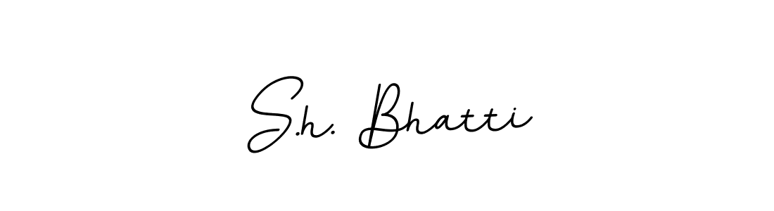 The best way (BallpointsItalic-DORy9) to make a short signature is to pick only two or three words in your name. The name S.h. Bhatti include a total of six letters. For converting this name. S.h. Bhatti signature style 11 images and pictures png