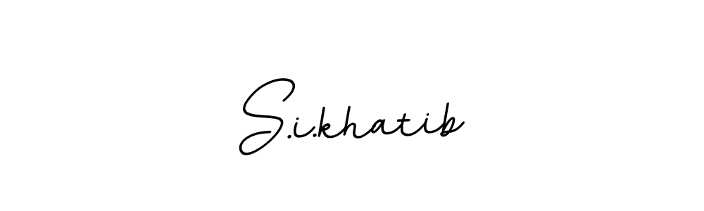 Use a signature maker to create a handwritten signature online. With this signature software, you can design (BallpointsItalic-DORy9) your own signature for name S.i.khatib. S.i.khatib signature style 11 images and pictures png