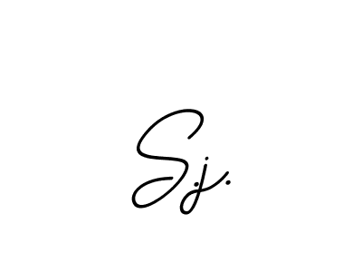 You should practise on your own different ways (BallpointsItalic-DORy9) to write your name (S.j.) in signature. don't let someone else do it for you. S.j. signature style 11 images and pictures png