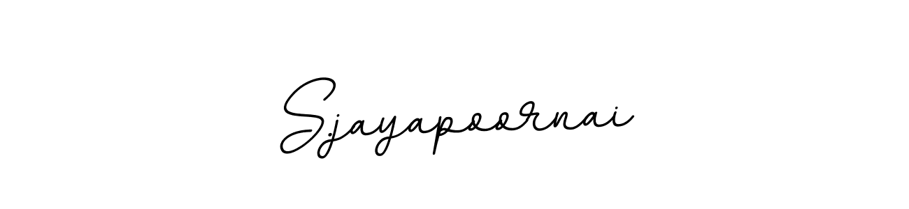 Create a beautiful signature design for name S.jayapoornai. With this signature (BallpointsItalic-DORy9) fonts, you can make a handwritten signature for free. S.jayapoornai signature style 11 images and pictures png
