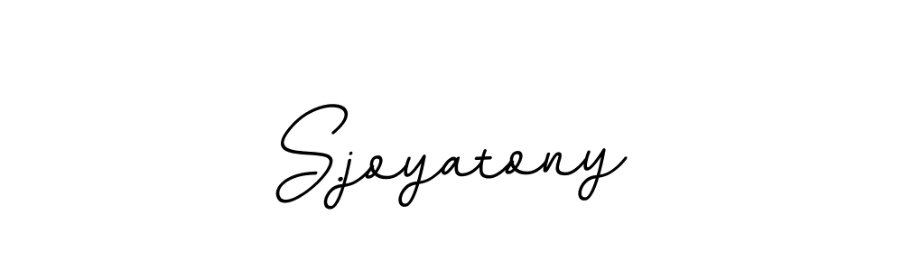 Make a beautiful signature design for name S.joyatony. With this signature (BallpointsItalic-DORy9) style, you can create a handwritten signature for free. S.joyatony signature style 11 images and pictures png