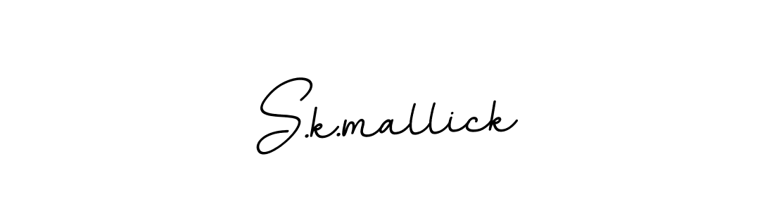 The best way (BallpointsItalic-DORy9) to make a short signature is to pick only two or three words in your name. The name S.k.mallick include a total of six letters. For converting this name. S.k.mallick signature style 11 images and pictures png