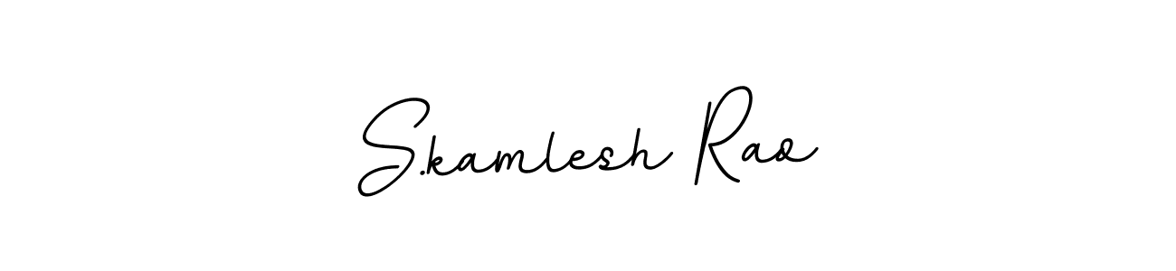 You should practise on your own different ways (BallpointsItalic-DORy9) to write your name (S.kamlesh Rao) in signature. don't let someone else do it for you. S.kamlesh Rao signature style 11 images and pictures png