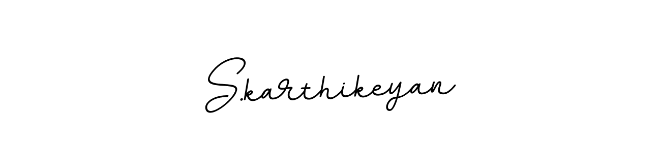 Design your own signature with our free online signature maker. With this signature software, you can create a handwritten (BallpointsItalic-DORy9) signature for name S.karthikeyan. S.karthikeyan signature style 11 images and pictures png