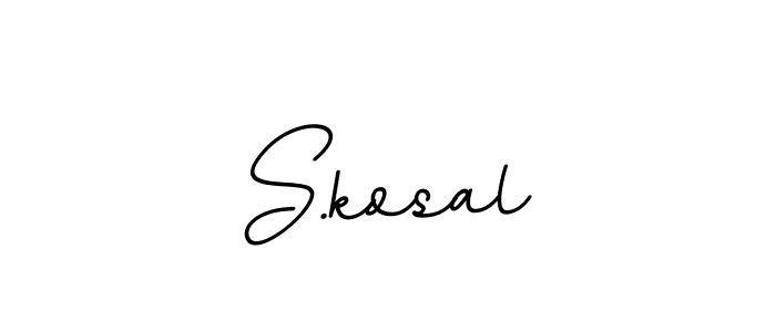 The best way (BallpointsItalic-DORy9) to make a short signature is to pick only two or three words in your name. The name S.kosal include a total of six letters. For converting this name. S.kosal signature style 11 images and pictures png