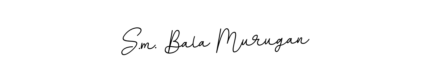 The best way (BallpointsItalic-DORy9) to make a short signature is to pick only two or three words in your name. The name S.m. Bala Murugan include a total of six letters. For converting this name. S.m. Bala Murugan signature style 11 images and pictures png