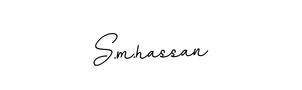 S.m.hassan stylish signature style. Best Handwritten Sign (BallpointsItalic-DORy9) for my name. Handwritten Signature Collection Ideas for my name S.m.hassan. S.m.hassan signature style 11 images and pictures png