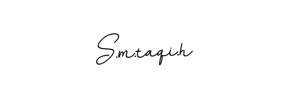 This is the best signature style for the S.m.taqi.h name. Also you like these signature font (BallpointsItalic-DORy9). Mix name signature. S.m.taqi.h signature style 11 images and pictures png