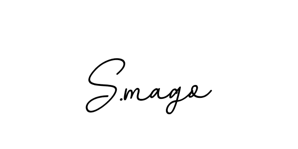 You should practise on your own different ways (BallpointsItalic-DORy9) to write your name (S.mago) in signature. don't let someone else do it for you. S.mago signature style 11 images and pictures png