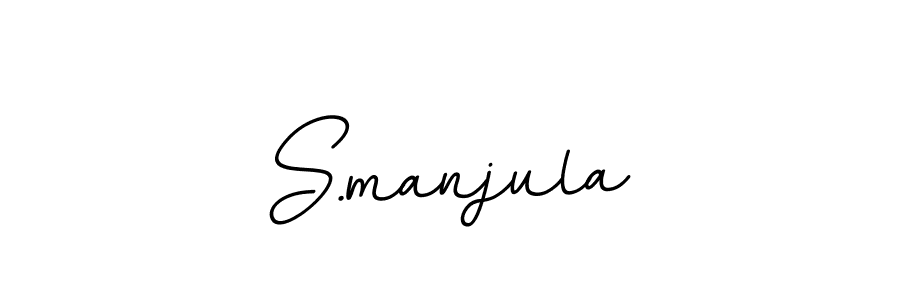 How to make S.manjula name signature. Use BallpointsItalic-DORy9 style for creating short signs online. This is the latest handwritten sign. S.manjula signature style 11 images and pictures png