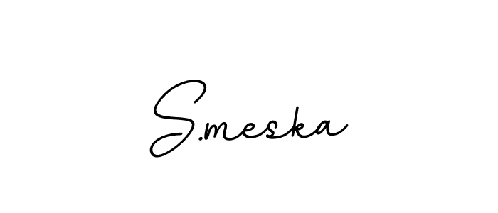 The best way (BallpointsItalic-DORy9) to make a short signature is to pick only two or three words in your name. The name S.meska include a total of six letters. For converting this name. S.meska signature style 11 images and pictures png