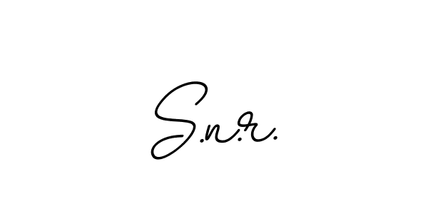 Make a beautiful signature design for name S.n.r.. With this signature (BallpointsItalic-DORy9) style, you can create a handwritten signature for free. S.n.r. signature style 11 images and pictures png