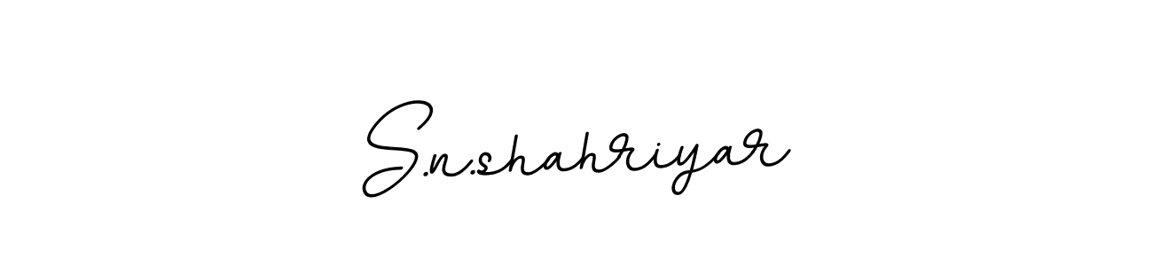 Make a beautiful signature design for name S.n.shahriyar. With this signature (BallpointsItalic-DORy9) style, you can create a handwritten signature for free. S.n.shahriyar signature style 11 images and pictures png