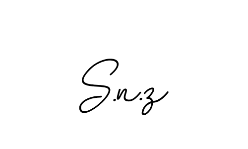 Also You can easily find your signature by using the search form. We will create S.n.z name handwritten signature images for you free of cost using BallpointsItalic-DORy9 sign style. S.n.z signature style 11 images and pictures png