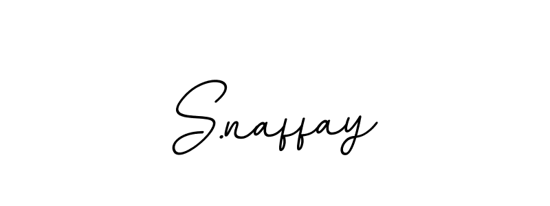 How to make S.naffay name signature. Use BallpointsItalic-DORy9 style for creating short signs online. This is the latest handwritten sign. S.naffay signature style 11 images and pictures png