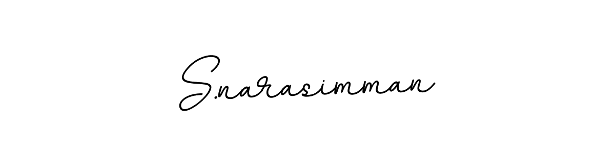 Use a signature maker to create a handwritten signature online. With this signature software, you can design (BallpointsItalic-DORy9) your own signature for name S.narasimman. S.narasimman signature style 11 images and pictures png