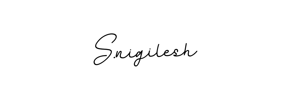 This is the best signature style for the S.nigilesh name. Also you like these signature font (BallpointsItalic-DORy9). Mix name signature. S.nigilesh signature style 11 images and pictures png