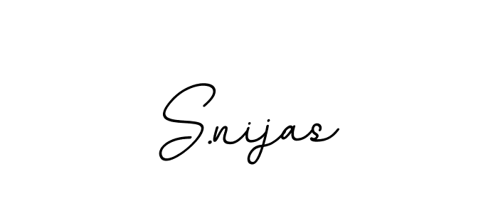 Make a beautiful signature design for name S.nijas. With this signature (BallpointsItalic-DORy9) style, you can create a handwritten signature for free. S.nijas signature style 11 images and pictures png