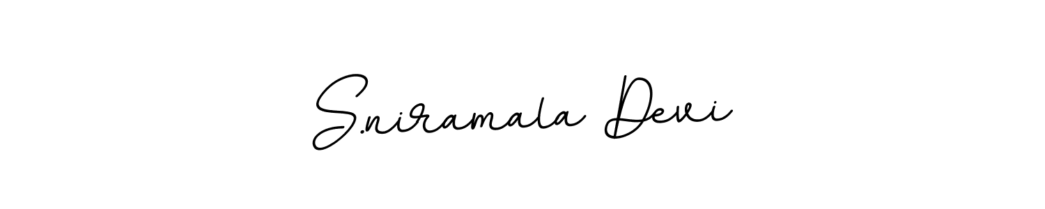 Make a beautiful signature design for name S.niramala Devi. With this signature (BallpointsItalic-DORy9) style, you can create a handwritten signature for free. S.niramala Devi signature style 11 images and pictures png