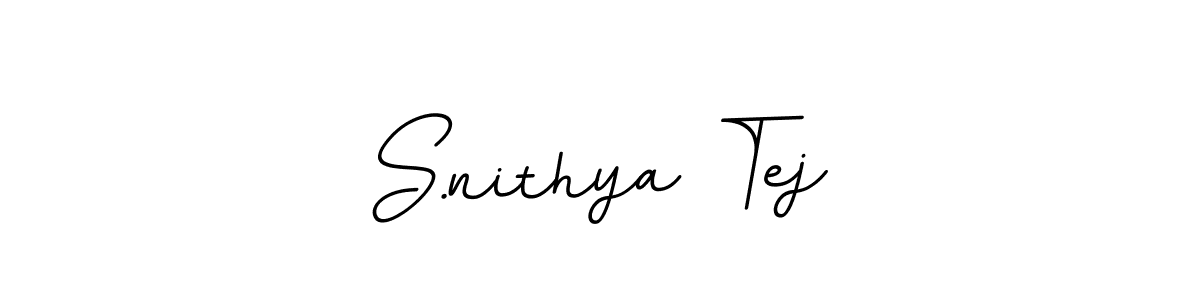 Make a beautiful signature design for name S.nithya Tej. With this signature (BallpointsItalic-DORy9) style, you can create a handwritten signature for free. S.nithya Tej signature style 11 images and pictures png