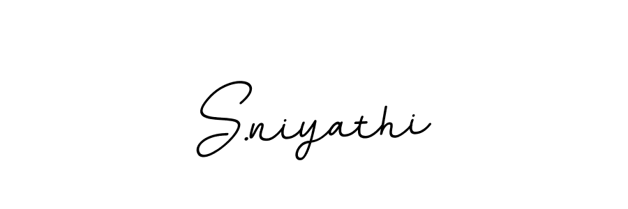 How to make S.niyathi name signature. Use BallpointsItalic-DORy9 style for creating short signs online. This is the latest handwritten sign. S.niyathi signature style 11 images and pictures png