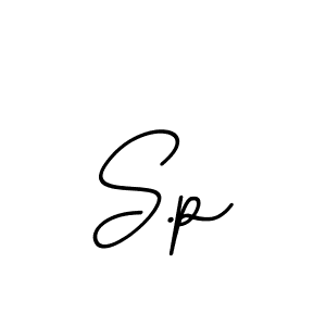 Use a signature maker to create a handwritten signature online. With this signature software, you can design (BallpointsItalic-DORy9) your own signature for name S.p. S.p signature style 11 images and pictures png