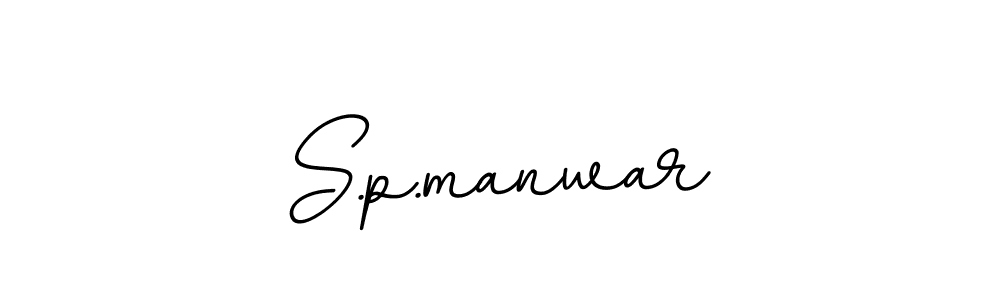 Create a beautiful signature design for name S.p.manwar. With this signature (BallpointsItalic-DORy9) fonts, you can make a handwritten signature for free. S.p.manwar signature style 11 images and pictures png