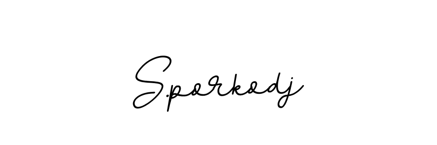 Create a beautiful signature design for name S.porkodj. With this signature (BallpointsItalic-DORy9) fonts, you can make a handwritten signature for free. S.porkodj signature style 11 images and pictures png