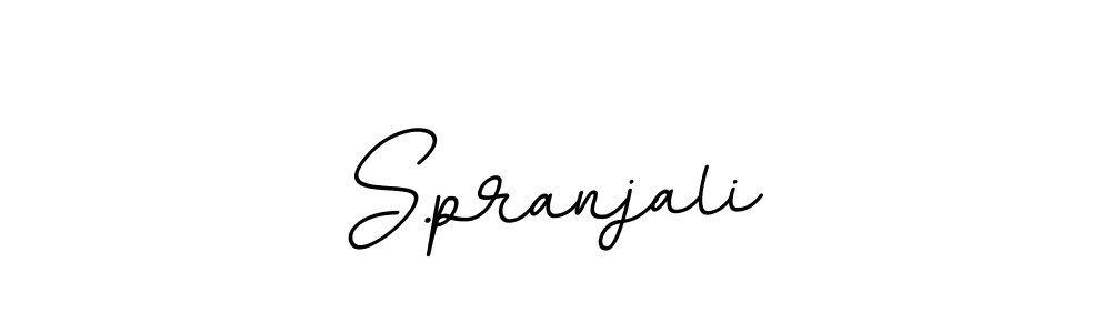 How to make S.pranjali name signature. Use BallpointsItalic-DORy9 style for creating short signs online. This is the latest handwritten sign. S.pranjali signature style 11 images and pictures png