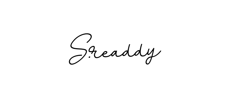 Design your own signature with our free online signature maker. With this signature software, you can create a handwritten (BallpointsItalic-DORy9) signature for name S.readdy. S.readdy signature style 11 images and pictures png