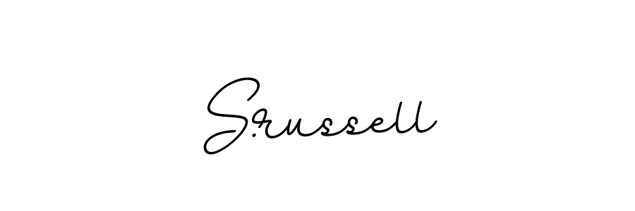 Make a beautiful signature design for name S.russell. With this signature (BallpointsItalic-DORy9) style, you can create a handwritten signature for free. S.russell signature style 11 images and pictures png
