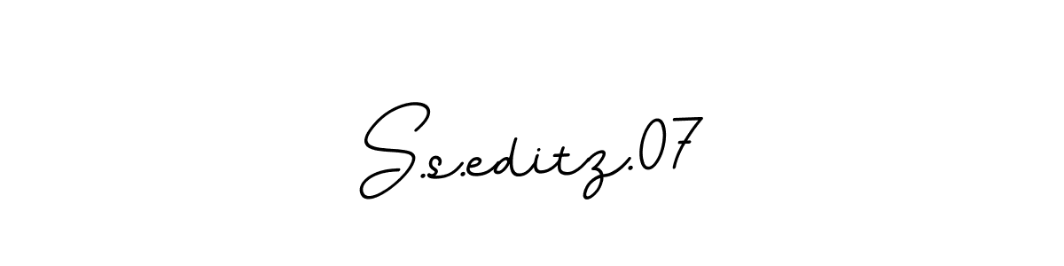 Also we have S.s.editz.07 name is the best signature style. Create professional handwritten signature collection using BallpointsItalic-DORy9 autograph style. S.s.editz.07 signature style 11 images and pictures png