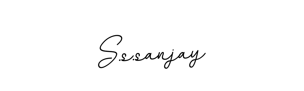 The best way (BallpointsItalic-DORy9) to make a short signature is to pick only two or three words in your name. The name S.s.sanjay include a total of six letters. For converting this name. S.s.sanjay signature style 11 images and pictures png